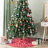 Amidaky Christmas Tree Skirt Small 36 Inches Double Layers Red and White Snowflake Carpet for Holiday Party Decorations Xmas Ornaments