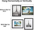upsimples 9x12 Picture Frame Set of 5,Display Pictures 6x8 with Mat or 9x12 Without Mat,Wall Gallery Photo Frames,Black