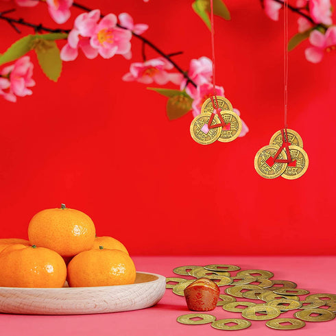 Chinese New Year Feng Shui Coins Good Luck Fortune Coin I-Ching Coins for Health and Wealth (400, 0.8 Inch)