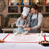 Massive Silicone Pastry Mat, Extra Large 32 x 24 Inches with Dimensions & Non-slip Texture, Non-Slip Design, Dark Red Pattern