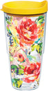 Tervis Made in USA Double Walled Fiesta Insulated Tumbler Cup Keeps Drinks Cold & Hot, 24oz, Floral Bouquet