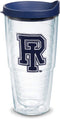 Tervis Rhode Island Rams Logo Tumbler with Emblem and Navy Lid 24oz, Clear
