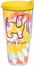 Tervis Made in USA Double Walled Puppie Love Insulated Tumbler Cup Keeps Drinks Cold & Hot, 24oz, Tie Dye Puppy