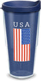 Tervis Flag Made in USA Double Walled Insulated Tumbler, 24 oz, Clear