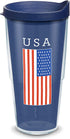 Tervis Flag Made in USA Double Walled Insulated Tumbler, 24 oz, Clear