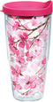 Tervis Japanese Cherry Blossom Tumbler With Lid, 24 oz, Clear