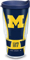 Tervis Made in USA Double Walled University of Michigan UM Wolverines Insulated Tumbler Cup Keeps Drinks Cold & Hot, 24oz, Spirit