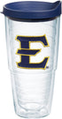 Tervis East Tennessee State Buccaneers Logo Tumbler with Emblem and Navy Lid 24oz, Clear