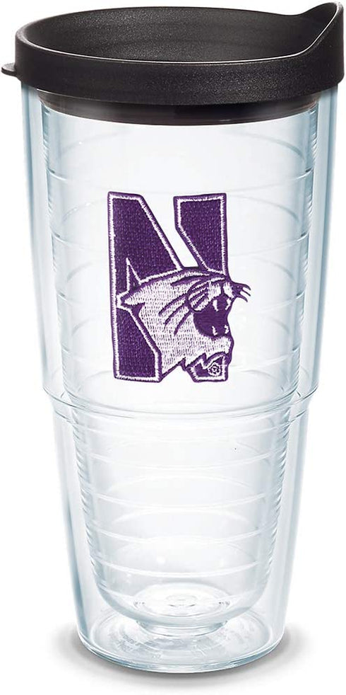 Tervis Made in USA Double Walled Northwestern University Wildcats Insulated Tumbler Cup Keeps Drinks Cold & Hot, 24oz, Primary Logo