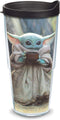 Tervis Made in USA Double Walled Star Wars - The Mandalorian Child Sipping Insulated Tumbler Cup Keeps Drinks Cold & Hot, 24oz, Clear