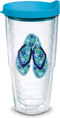 Tervis Sequins Flip Flops Made in USA Double Walled Insulated Tumbler, 24 oz, Clear