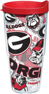 Tervis Made in USA Double Walled University of Georgia UGA Bulldogs Insulated Tumbler Cup Keeps Drinks Cold & Hot, 24oz Water Bottle, Primary Logo