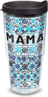 Tervis Made in USA Double Walled Life is Good Insulated Tumbler Cup Keeps Drinks Cold & Hot, 24oz, Mama Blue
