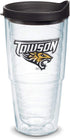 Tervis Towson Tigers Logo Tumbler with Emblem and Black Lid 24oz, Clear