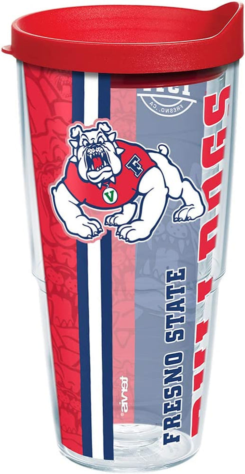 Tervis Made in USA Double Walled Fresno State Bulldogs Insulated Tumbler Cup Keeps Drinks Cold & Hot, 24oz, College Pride