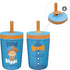 Zak Designs 15oz Blippi Kelso Tumbler Set, BPA-Free Leak-Proof Screw-On Lid with Straw Made of Durable Plastic and Silicone, Perfect Bundle for Kids, 2 Count (Pack of 1)