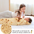 CASOFU Burritos Blanket, Giant Flour Tortilla Throw Blanket, Novelty Tortilla Blanket for Your Family, Soft and Comfortable Flannel Taco Blanket for Kids. (Yellow, 60 inches)