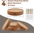 Small Floating Shelf for Wall, 4 Inch Wood Wall Shelves Display Ledges for Small Round Plant Wall Shelf Compact Style Decor Mini Hanging Display Shelves for Bathroom Livingroom Bedroom, Set of 4