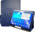Kuesn for Samsung Galaxy Tab 4 10.1 SM-T530 T531 Book Cover Case and Tab 3 10.1 GT-P5200 P5210 Tablet Folio Flip Book Cover Case with Magnet Closured (Dark Blue)