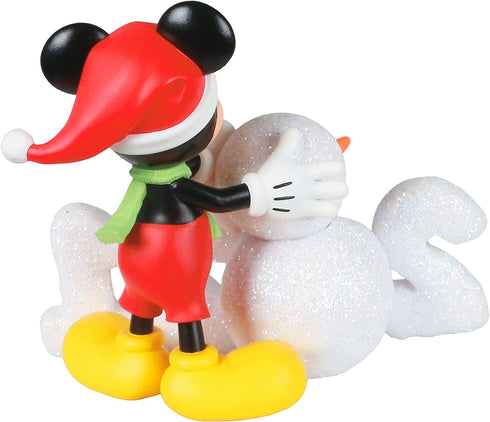 Hallmark Keepsake Christmas Ornament, Year Dated 2021, Disney Mickey Mouse A Year of Disney Magic Snowman