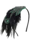 BABEYOND 1920s Flapper Headband Accessories Roaring 20s Feather Hair Band Vintage Gatsby Party Accessories (Green)