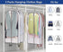 AOODA 40" Hanging Garment Bags for Closet Storage Suit Bag 4" Gusseted Clear Clothes Cover for Coat, Jacket, Sweater (3 Packs)