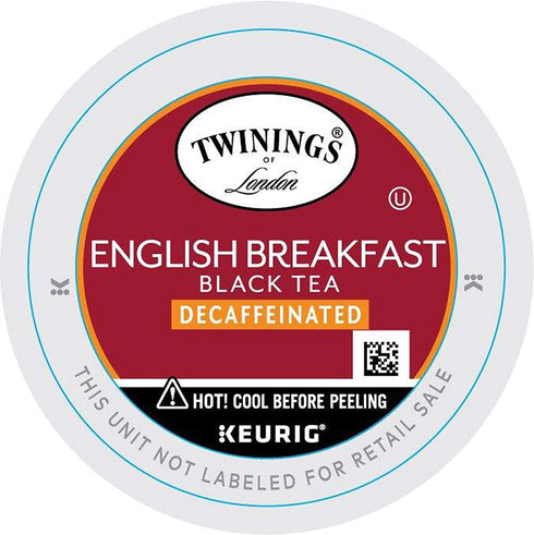 Twinings Decaf English Breakfast Tea K-Cup Pods for Keurig, Naturally Decaffeinated Black Tea, Smooth, Flavourful, Robust, 24 Count (Pack of 1)