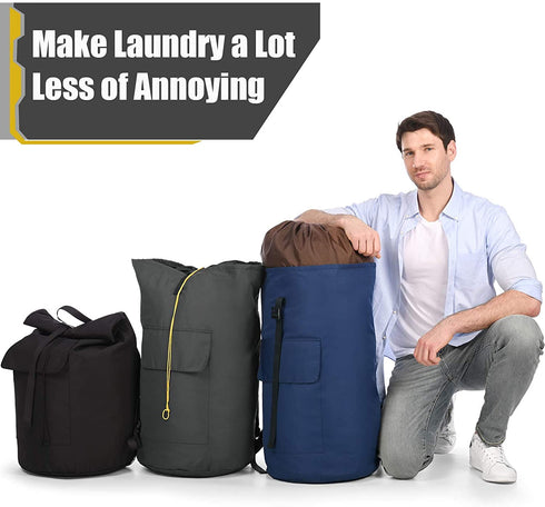 Laundry Backpack Bag, 115L Extra Large Laundry Bag with straps, Heavy Duty Laundry Bag Backpack, Portable Backpack laundry bag for College Dorm, Apartment, Laundromat, College Laundry Bag for students