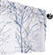 FMFUNCTEX Blue Kitchen Valance Curtain for Living Room Grey Branch Print on Linen Texture Look Window Valance for Bedroom 50" W x 18" L, 1 Panel, Rod Pocket
