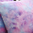 Muchique Pack of 2 Soft Plush Faux Fur Tie Dye Decorative Throw Pillow Covers- Fuzzy Cushion Cases/Pillowcases for Sofa, Bedroom, Living Room, Square 16 X 16 Inches, Purple