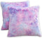 Muchique Pack of 2 Soft Plush Faux Fur Tie Dye Decorative Throw Pillow Covers- Fuzzy Cushion Cases/Pillowcases for Sofa, Bedroom, Living Room, Square 16 X 16 Inches, Purple