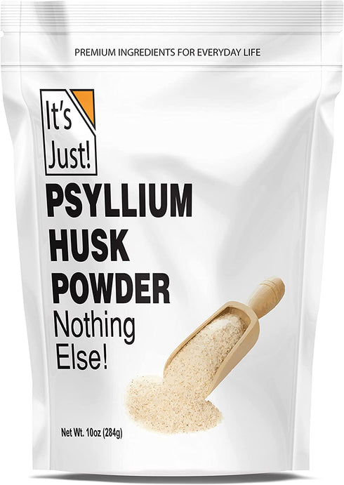 It's Just! - Psyllium Husk Powder, Easy Mixing Dietary Fiber, Cleanse Your Digestive System, Finely Ground Powder, Ideal for Keto Baking, Non-GMO (10oz)
