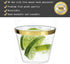 100 Plastic Cups 9 Oz Gold Plastic Cups Old Fashioned Tumblers Gold Rimmed Plastic Cups for Party Decorations Disposable Clear Plastic Cups for Wedding Cups Elegant Party Cups