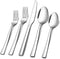 20-Piece Silverware Set, E-far Stainless Steel Flatware Set Service for 4, Modern Tableware Cutlery Set includes Forks, Spoons, Knives, Square Edge & Mirror Finish, Dishwasher Safe