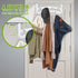 ACMETOP Over The Door Hook Hanger, Heavy-Duty 9 Hook Organizer Rack for Coat, Towel, Bag, Robe, Aluminum, Brush Finish(Silver)
