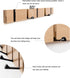 KYSMOTIC Modern Coat Hooks Wall Mounted, Folding Coat Rack Wall Mounted, Wall Floating Coat Hook Rack Space-Saving Coat Hanger for Coats, Key - White 4 Hooks