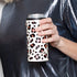 Swig Life Skinny Can Cooler, Stainless Steel, Dishwasher Safe, Triple Insulated Slim Can Sleeve for 12oz Tall Skinny Can Beverages in Luxy Leopard Print