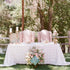 White Rosette Tablecloth 50 x 80 Inch Rectangle 3D Floral Table Cloth Table Cover for Birthday Party Table Decorations