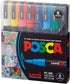 Posca Acrylic Paint Marker Set, 8 Color Fine, PC-3M, Version 2 (PC3M8SET)