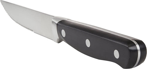 Amazon Basics 8-Piece Kitchen Steak Knife Set, Black