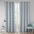 SUNSMART Blakesly Blackout Curtains Patio Window, Ikat Print, Grommet Top Living Room Decor, Thermal Insulated Light Blocking Drape for Bedroom and Apartments, 50" x 63", Aqua