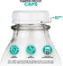 Liter Glass Milk Bottles (4 Pack) 8 White Caps - 33.8 Oz Milk Jars with Lids - Food Grade Glass Bottles - Dishwasher Safe - Bottles for Oat Milk, Buttermilk, Honey, Syrup, Jam, Sauce - Stock Your Home