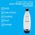 SodaStream Black 1L Slim Carbonating Bottles Twin Pack, Pack of 2