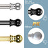 Curtain Rods for windows,1" Diameter Metal Single Splicing Adjustable Curtain Rod set with Brackets (Black, 30-60")
