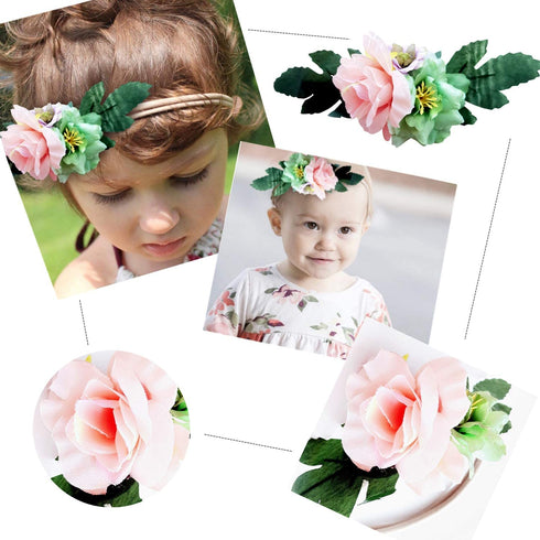 4 Pcs Newborn Photography Props Outfits- Baby Dark Green Long Ripple Wrap and Toddler Swaddle Blankets Photography Mat with Cute Headbands for Infant Boys Girls(0-12 Months)