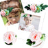 4 Pcs Newborn Photography Props Outfits- Baby Dark Green Long Ripple Wrap and Toddler Swaddle Blankets Photography Mat with Cute Headbands for Infant Boys Girls(0-12 Months)