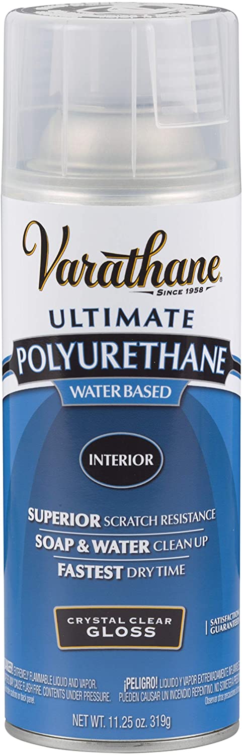 11.25 oz Rust-Oleum Brands 200081 Crystal Clear Varathane, Diamond Water-Based Interior Polyurethane, Gloss