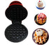Mini Waffle Maker Portable Electric Round Waffle Maker Grill Machine for Individual Pancakes, Cookies, Eggs Individual Waffles, Paninis, Hash browns & other on the go Breakfast, Lunch & Snacks (red)