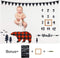 Play Tailor Baby Milestone Blanket Boy Monthly Plaid Bear 40x50in Ultra Soft Fleece Newborn Baby Shower Photography Background, Include Frame Blackboard Marker