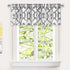DriftAway Evelyn Ikat Fleur Floral Pattern Window Curtain Valance 52 Inch by 14 Inch Gray